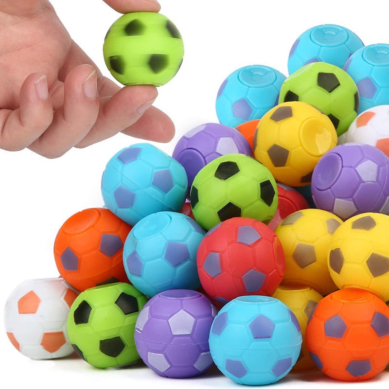 Soccer Spinning Top 3.5 Cm Smooth Rotatable Design - Compact Take-Anywhere Size Mini Soccer Fidget Toy for Soccer Fans Kids Teens Adults Party Favors Stress Relief - Image 1