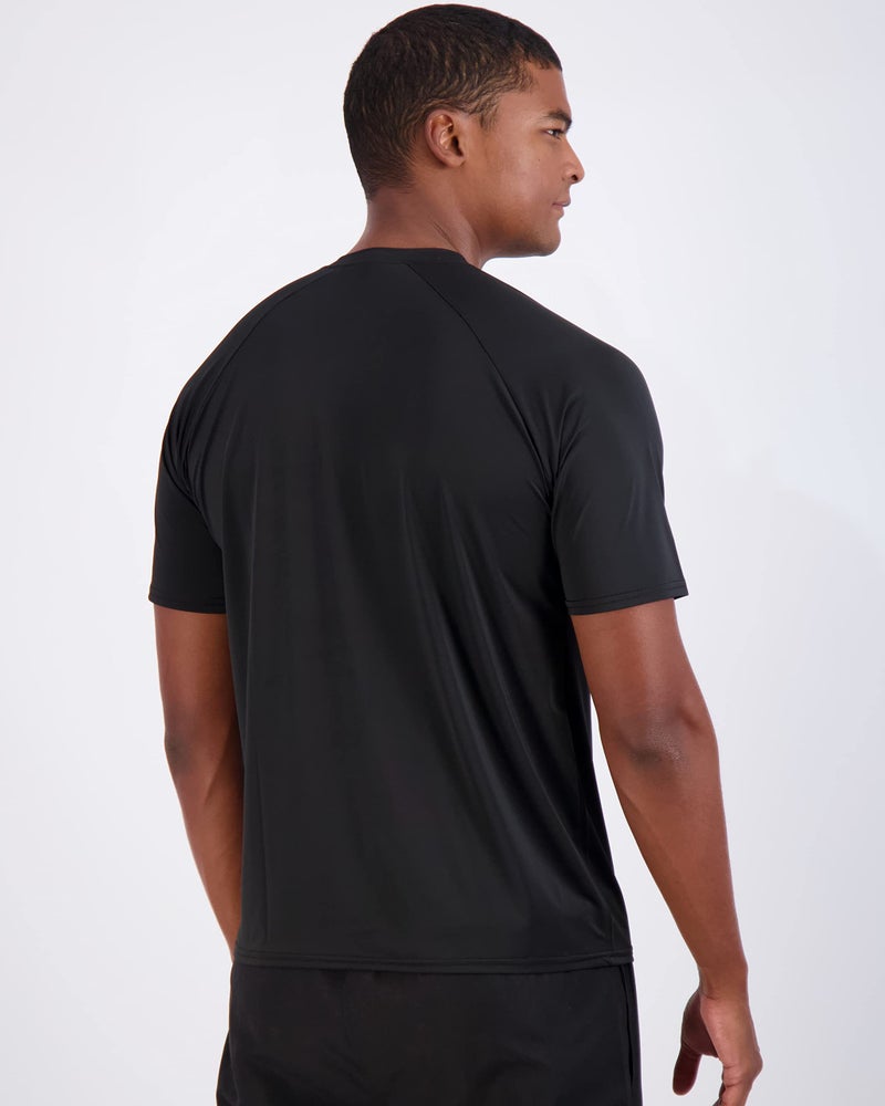 REALESSENTIALS Real Essentials 4 Pack: Mens Short Sleeve Rash Guard Shirt Quick Dry UPF 50+ Sun Protection Swim (Available in Big & Tall) - Image 4