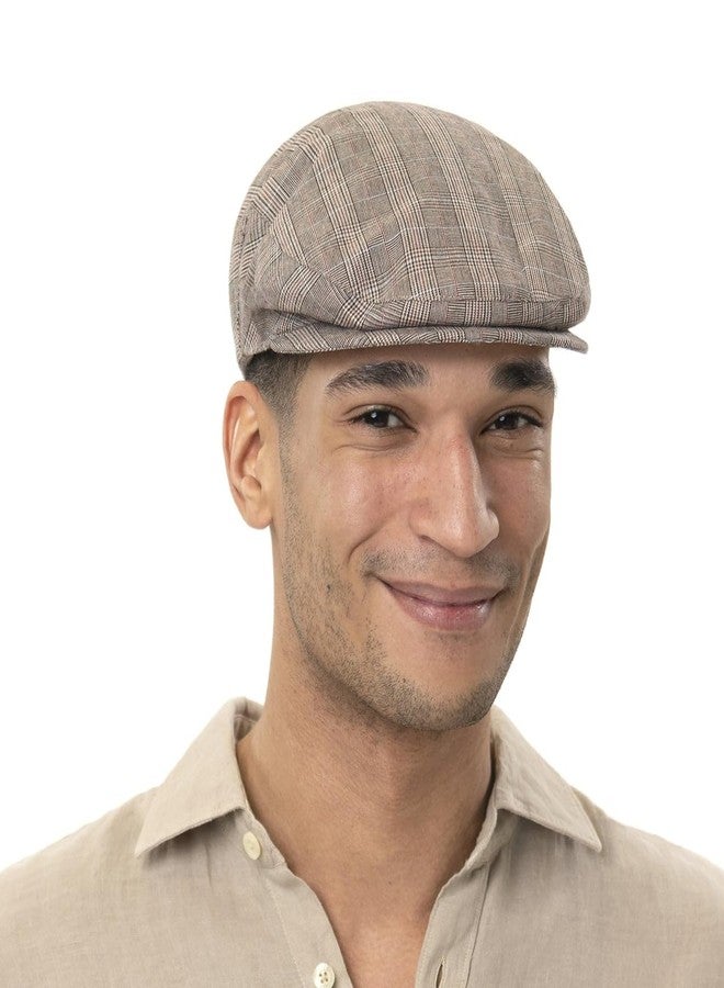 Lipodo Devron Men's Flat Cap - Made in Italy Cotton Cap with Visor, Lining Summer Spring-Summer - 56cm Grey - Image 2