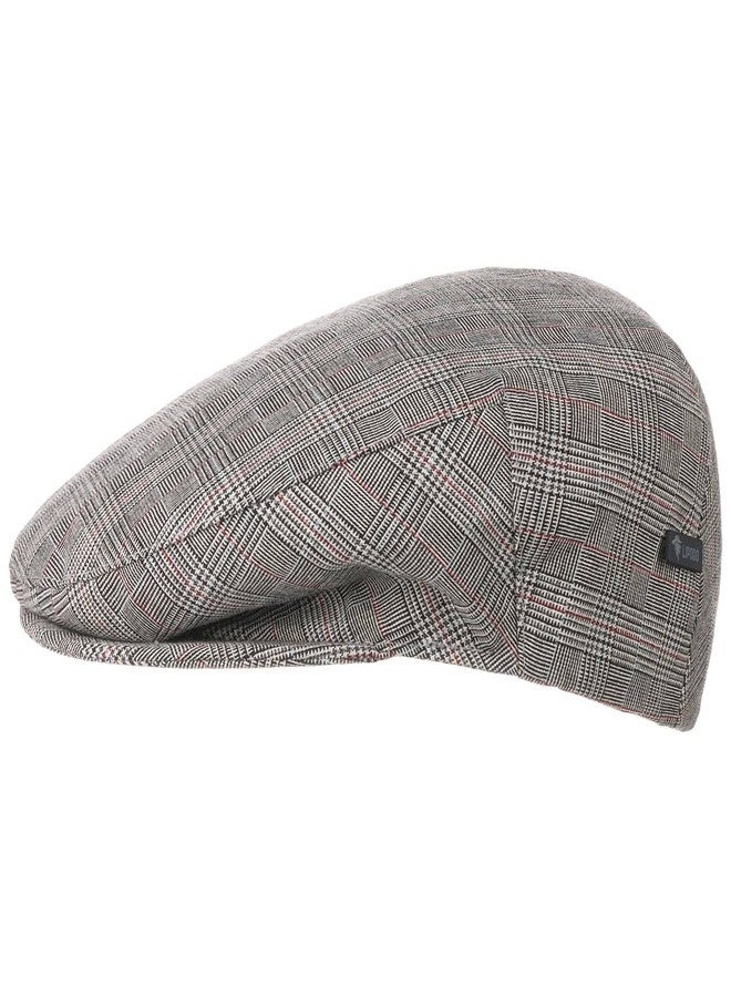 Lipodo Devron Men's Flat Cap - Made in Italy Cotton Cap with Visor, Lining Summer Spring-Summer - 56cm Grey - Image 1