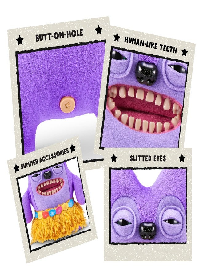Fuggler Vacay Vibes by ZURU, Funny Ugly Monster, Plush, Collectible, Toy (Greedy Grinner - Purple) - Image 4
