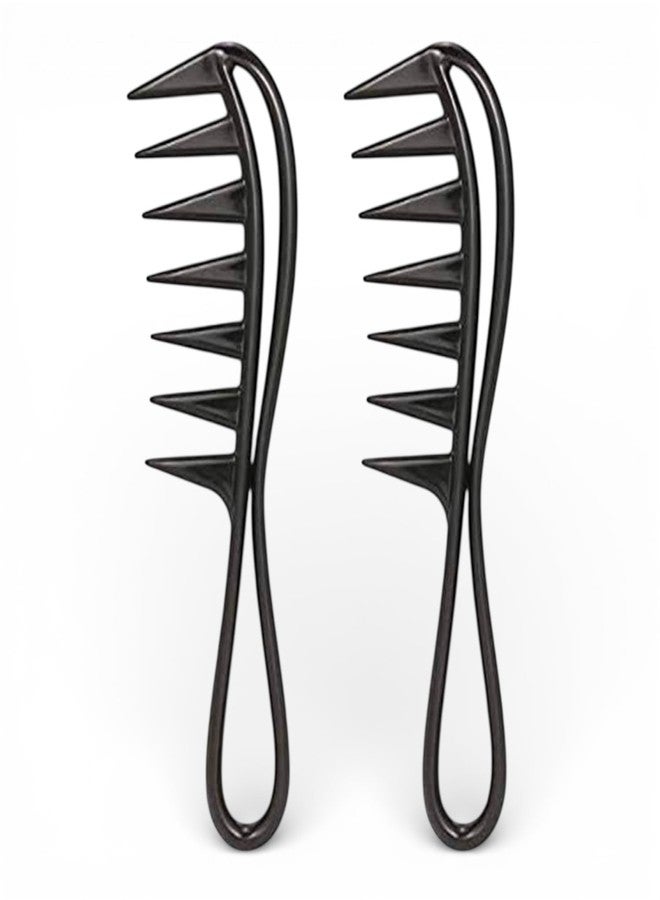 Keli 2 Pcs Wide Tooth Comb for Women & Men | Anti-Static Detangling Comb for Curly, Wavy, Thick Hair | Anti-Breakage Shower Comb for Wet & Dry Hair | Hair Detangler Comb for Smooth, Frizz-Free Styling - Image 1