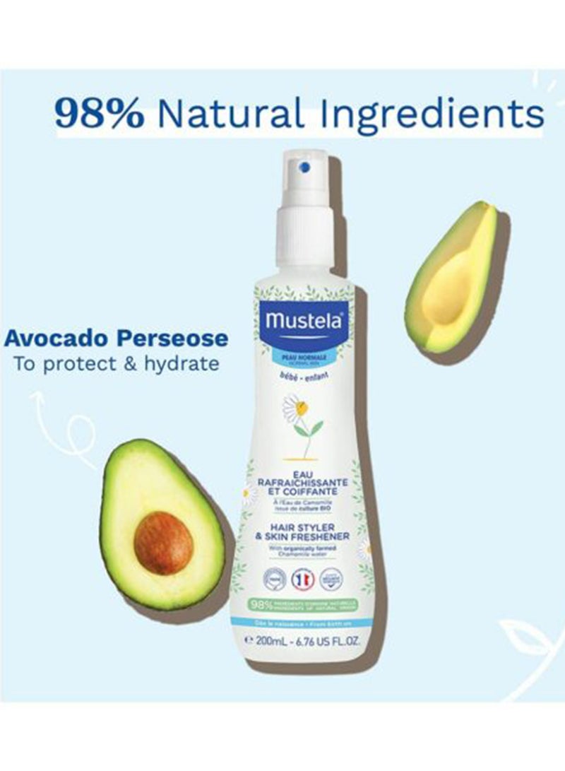 Mustela Baby Skin Freshener For Hair and Body, 200ml - Image 4