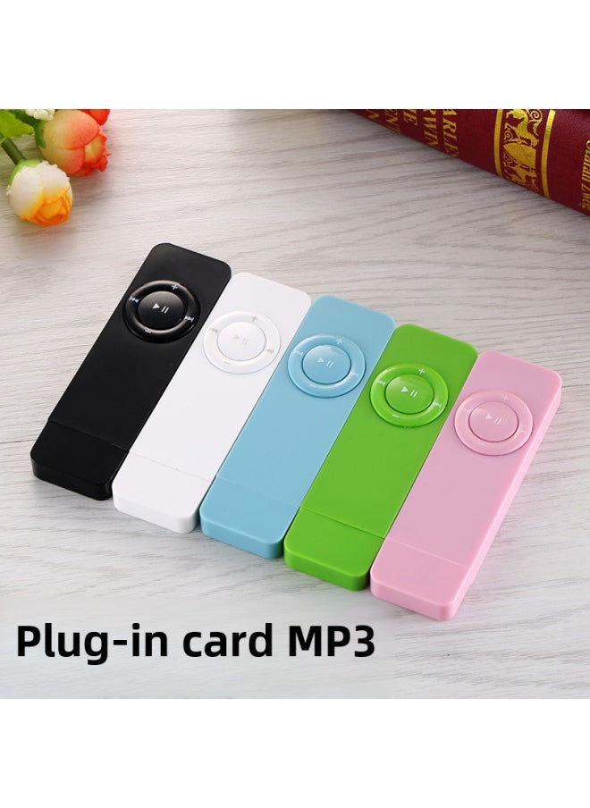 Portable Mini Card Insertion Mp3 Candy Student Electronic Commerce Explosion U-disk Direct Insertion Mp3 Personal Audio Player-Body Color:Black-Memory Capacity:Host + 512M (with Card) + Packaging Box, Headphones - Image 1