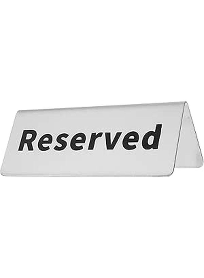 Stainless Steel Reserved Table Sign for Wedding Restaurant Reception Seating Marker - Image 1