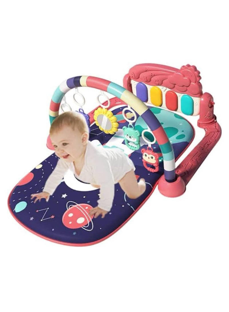 سجادة ألعاب  موسيقية للرضع – تصميم فضائي ممتع مزود بألعاب معلّقة وبيانو موسيقي يساعد على تحفيز حواس الطفل وتنمية المهارات الحركية والبصرية.   سجادة متعددة الوظائف تجمع بين المرح والتعلم في وقت واحد. - Image 2