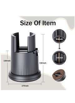 Excefore Adjustable Bed Risers with Arc-Shaped Retaining Clip, Fit Legs Diameter from 0.59–1.65 Inch, Elevation in Heights 2.36 Inch Heavy Duty Bed Risers Supports Up to 5000 Lbs(Gray, 4 Pack)  - Image 2