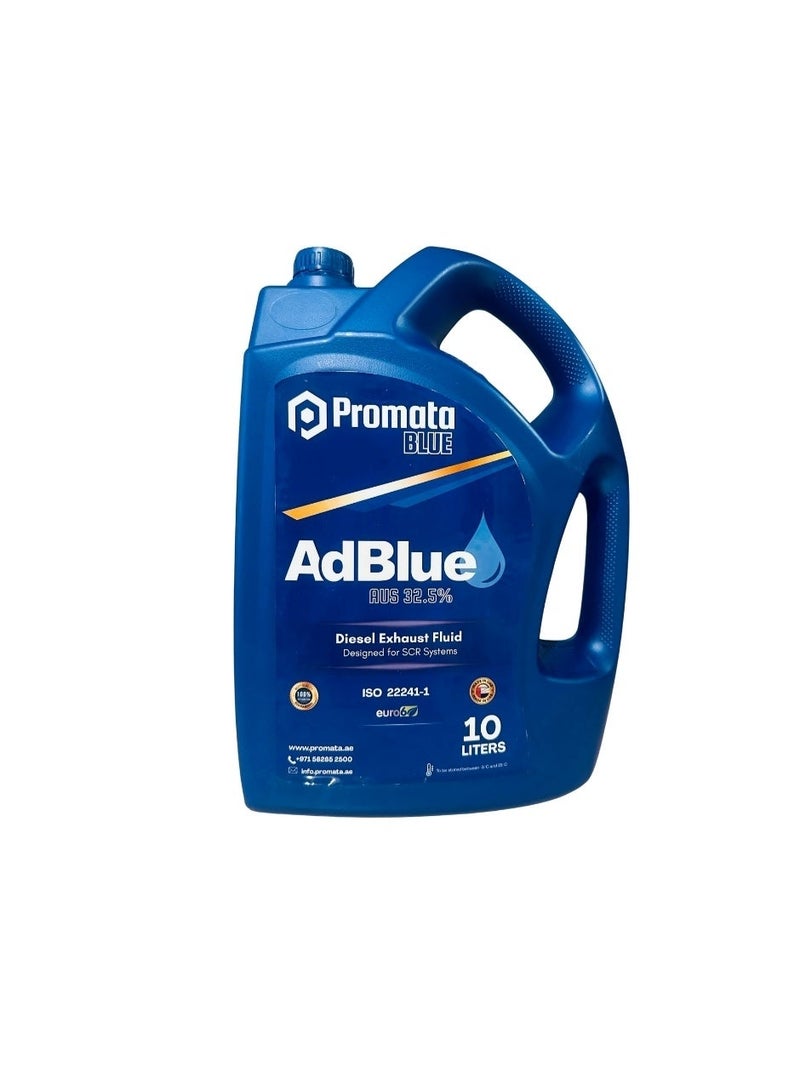 Diesel Exhaust Fluid, AUS 32.5% Solution, ISO 22241-1 Certified, 10 Litres, for SCR Systems, Emission Control DEF Promata Blue - Image 2