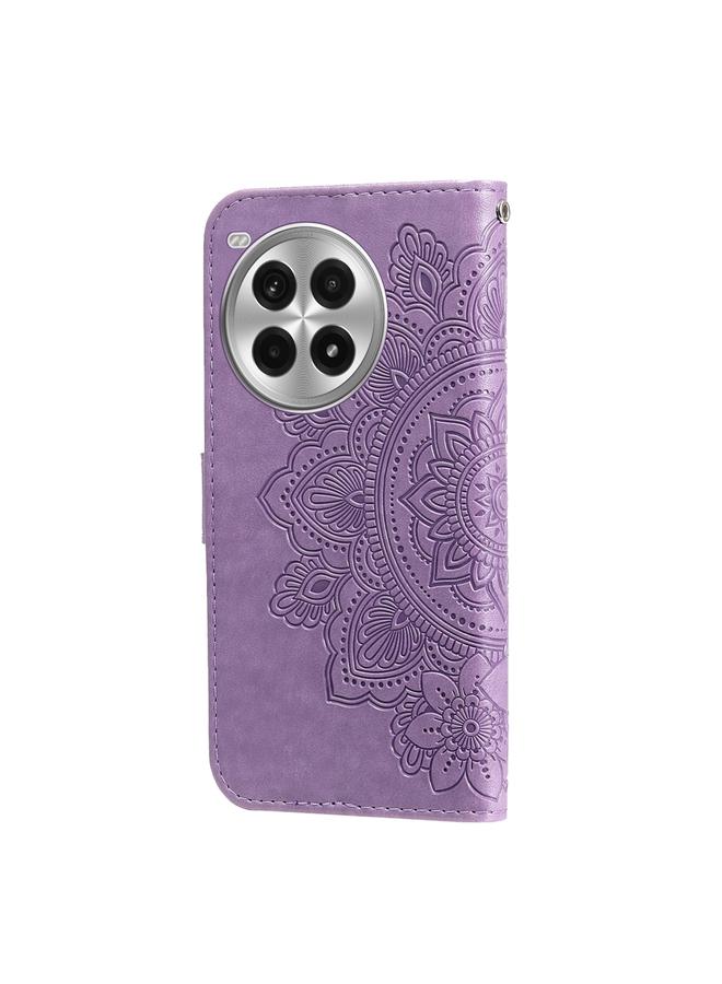 S-TOP Case For OnePlus Ace 3 Pro Seven-petal Flowers Embossing Leather Phone Case - Image 3