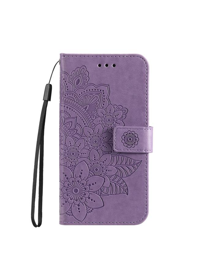 S-TOP Case For OnePlus Ace 3 Pro Seven-petal Flowers Embossing Leather Phone Case - Image 2