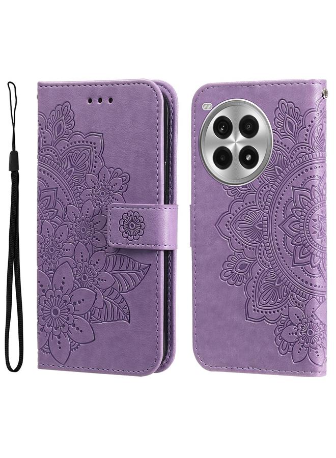 S-TOP Case For OnePlus Ace 3 Pro Seven-petal Flowers Embossing Leather Phone Case - Image 1