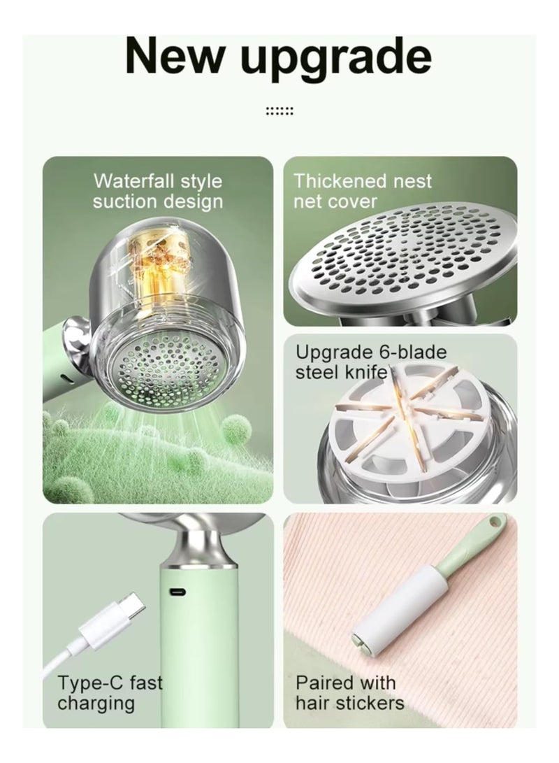 Lint Remover For Clothes Fabric Shaver for Clothing Furniture Carpet, Rechargeable Portable Sweater and Sticky Lint Remover Included - Image 4
