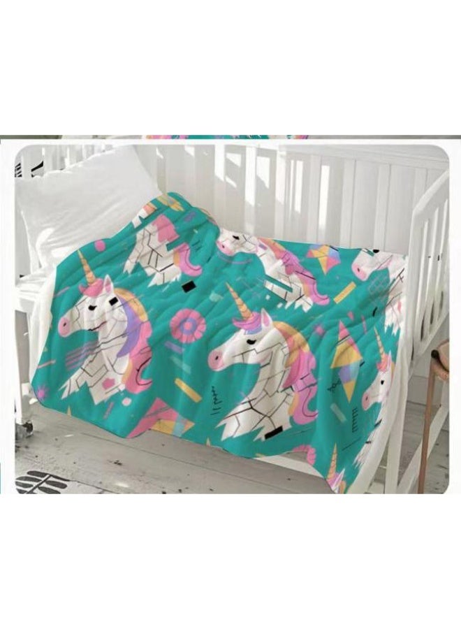 general Baby and children's cartoon flannel thin blanket (warm and comfortable, suitable for sleep, game use) 70cm*100cm - Image 2