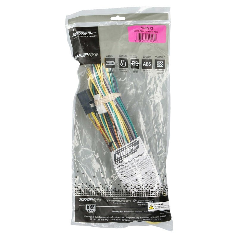 Metra 70-6512 Dodge Ram 2002-04 Amp Bypass Harness - Image 3