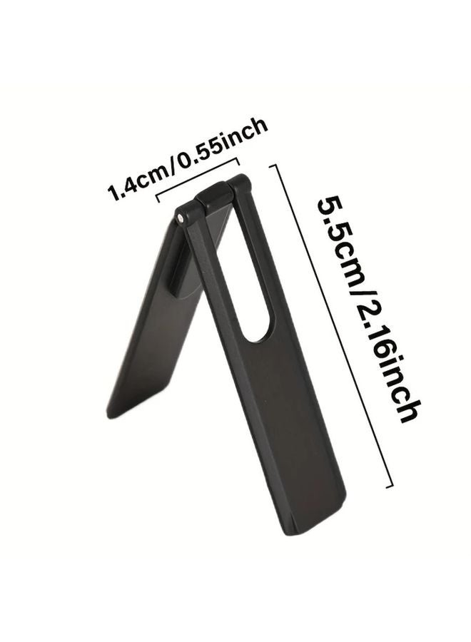 Black Foldable Portable Sticky Pad Phone Holder Stand Alloy Desktop Mobile - Image 3
