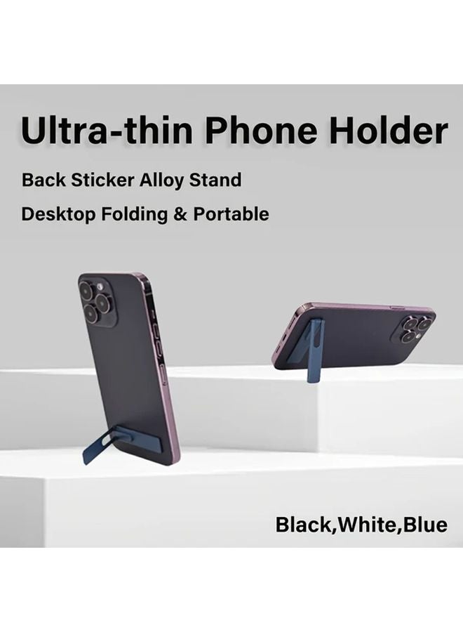 Black Foldable Portable Sticky Pad Phone Holder Stand Alloy Desktop Mobile - Image 4