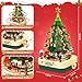 Shemira 594 PCS Christmas Tree Building Block Toy Set Rotating Christmas Music Box Toy Building Sets for Kids Boys Girls Teens Christmas Toys Decoration for Kids Adult Green - Image 4