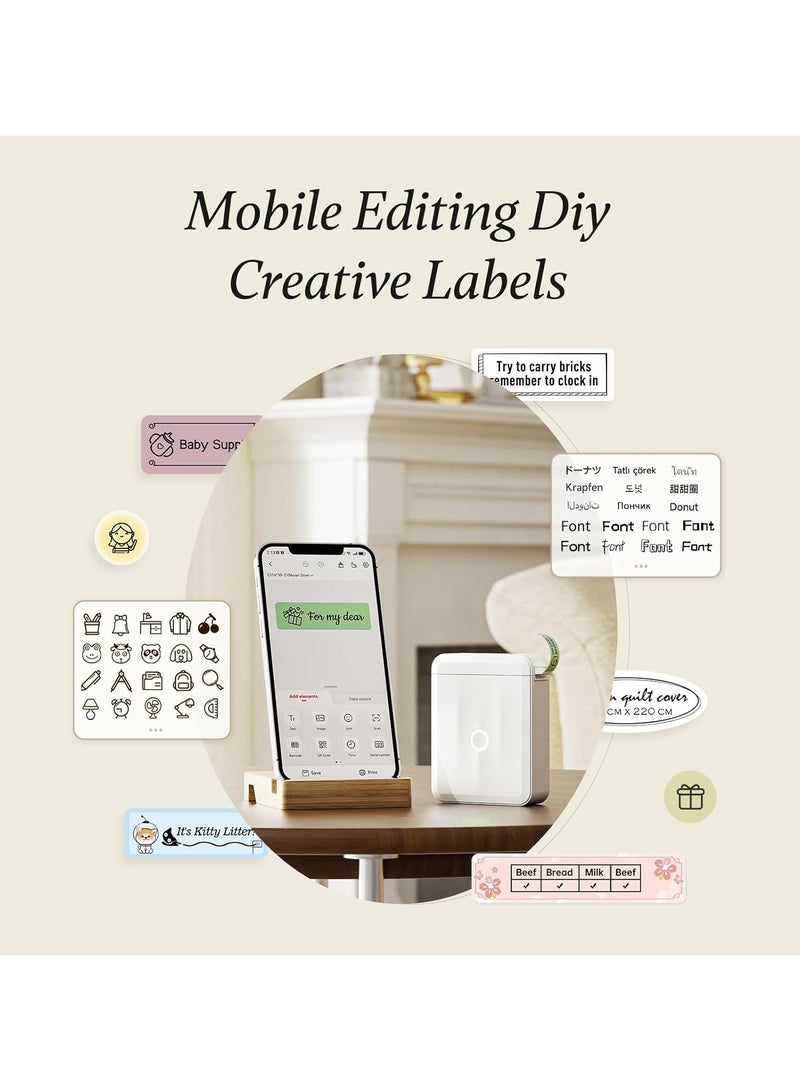 نيمبوت ماكينة طباعة ملصقات حرارية صغيرة مطورة من D110_M يصل طولها إلى 100 مم - Image 2