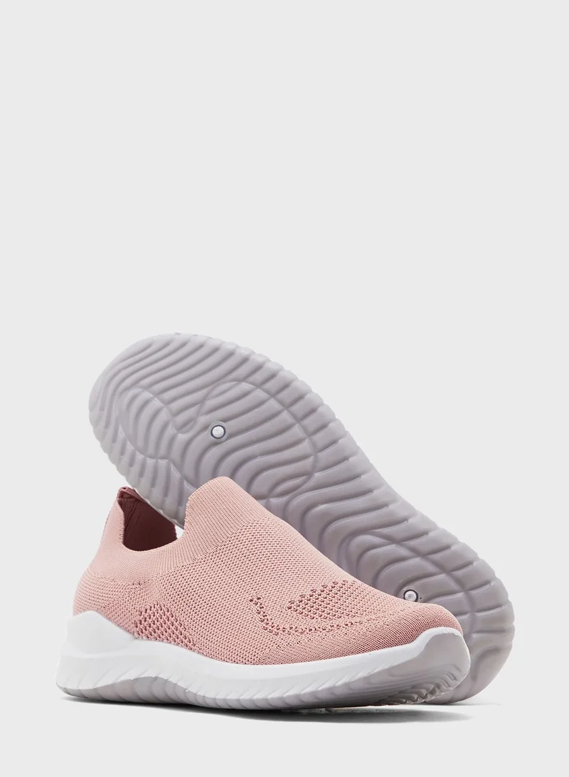 Ginger Breathable Knit Pull On Comfort Sneakers