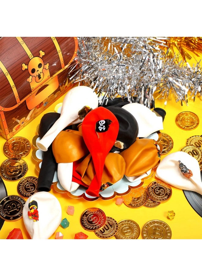 Harrycle 45 Pcs Pirate Party Balloons Latex Pirate Balloons Set Round Pirate Balloons Caribbean Pirate Skull Pirate Ship Balloons For Pirate Theme Parties Birthday Party Decorations Halloween Party Supplies - Image 4