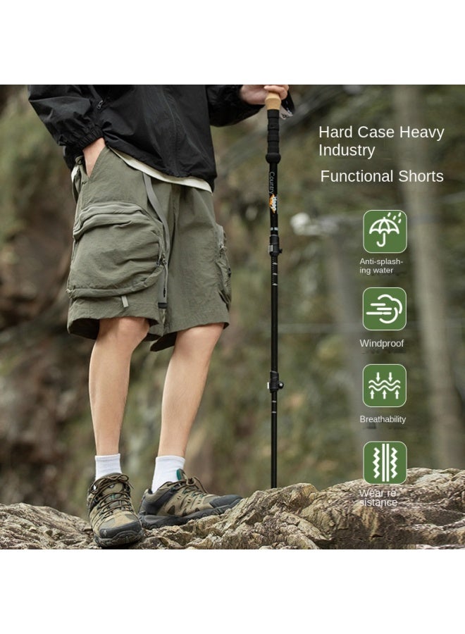Izexx Fashion Brand Summer Outdoor Three-proof Sports Shorts American Style Functional Wind Multi-pocket Waterproof Sports Shorts For Men - Image 2