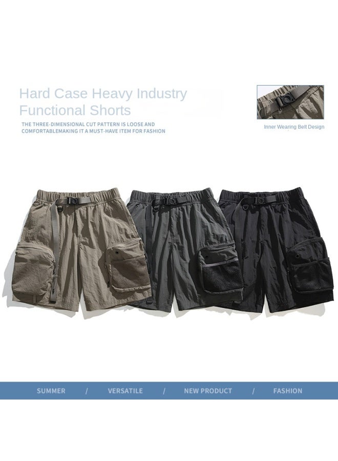 Izexx Fashion Brand Summer Outdoor Three-proof Sports Shorts American Style Functional Wind Multi-pocket Waterproof Sports Shorts For Men - Image 3