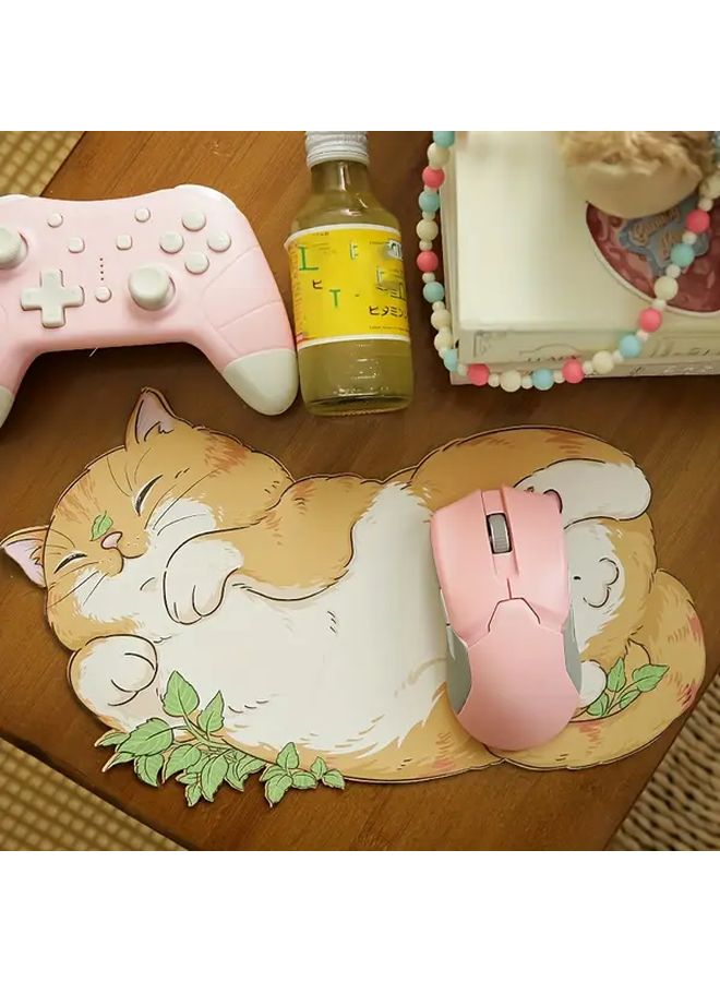 Orange 3D Cat Mouse Pad Thick Non Slip Waterproof Desk Mat Dining Table Insulation Gift - Image 4
