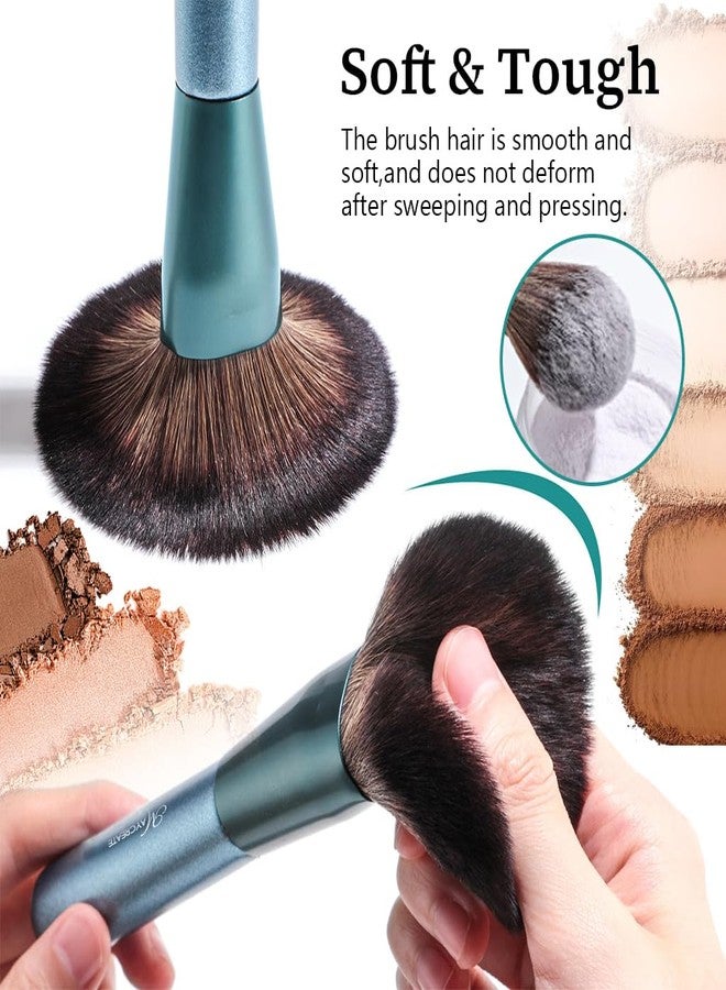 زيبويو مجموعة فرش مكياج احترافية من زيبويو®، 14 قطعة، للمبتدئين والفنانين، بشعيرات صناعية ناعمة، فرش كريم أساس وأحمر خدود، مقابض خشبية، حقيبة سفر، مجموعة فرش موثوقة في عالم المكياج - Image 2