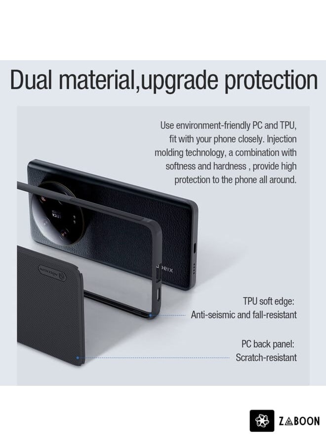 Green Tiger For Xiaomi 13 Ultra NILLKIN Frosted Shield Pro Magnetic Magsafe Phone Case(Black)  - Image 4