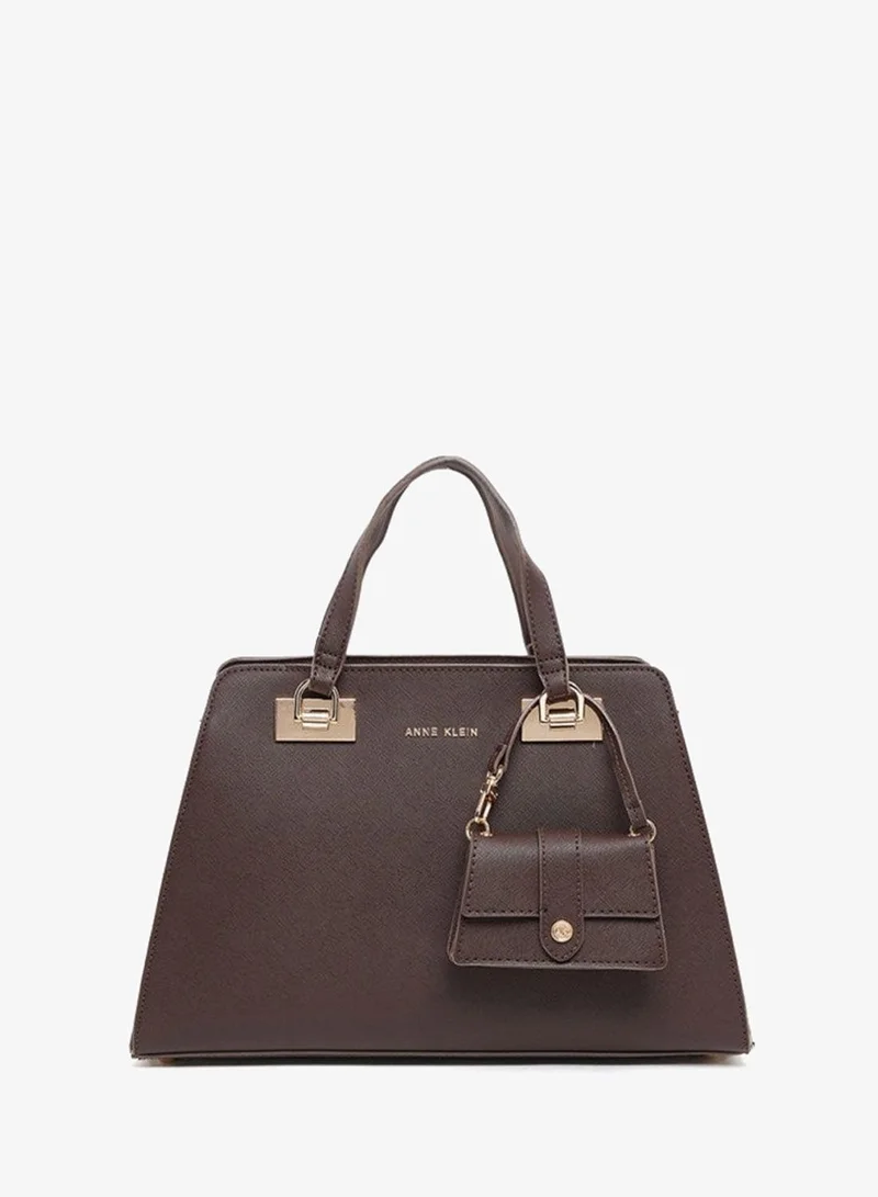 ANNE KLEIN Anne Klein Sandy Textured Satchel Bag With Coin Pouch