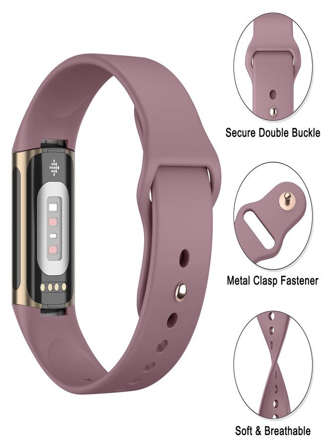 Vanjua 6 Pack for Fitbit Charge 6 Bands/Fitbit Charge 5 Band Women Men, Soft Silicone Waterproof Adjustable Sport Replacement Wristband Strap Compatible with Fitbit Charge 6 / Charge 5 Fitness Trackesr - Image 2