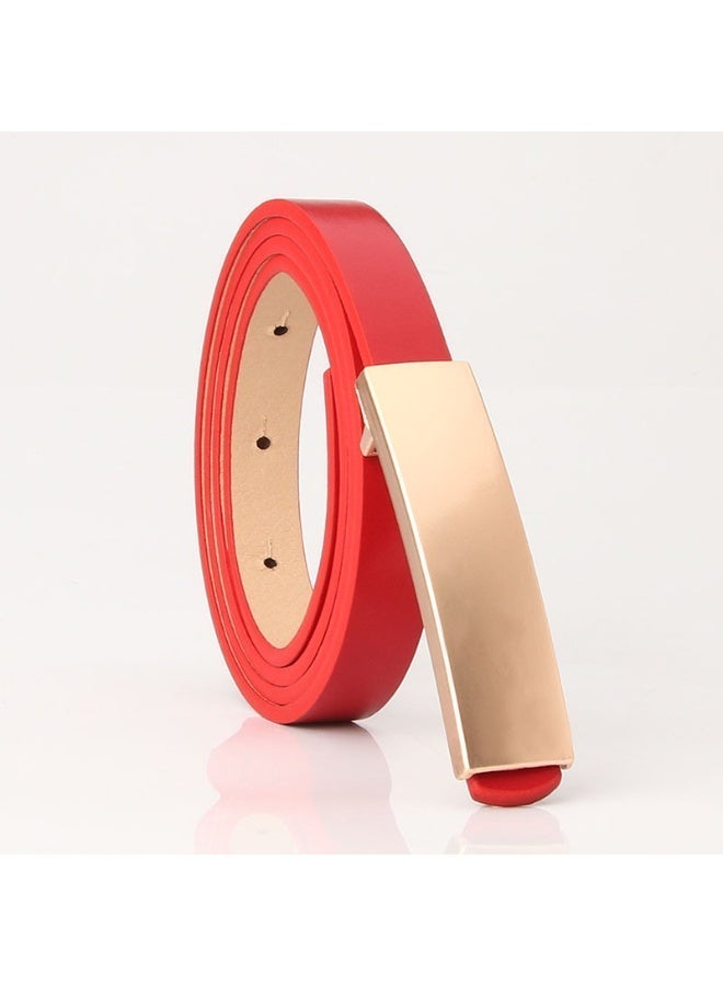 كيفية حزام نسائي على الطراز الكوري بإبزيم ناعم أنيق ومتعدد الاستخدامات بإبزيم رفيع وحزام ملابس مزخرف للسراويل - Image 1