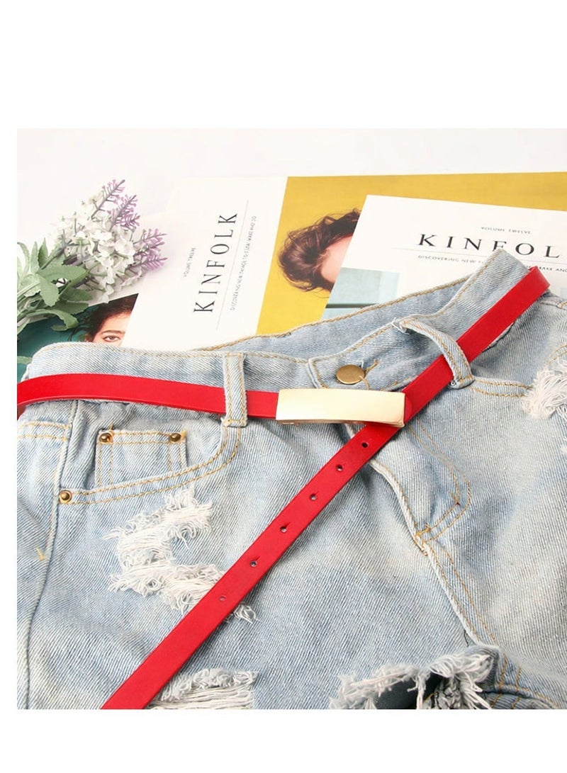 كيفية حزام نسائي على الطراز الكوري بإبزيم ناعم أنيق ومتعدد الاستخدامات بإبزيم رفيع وحزام ملابس مزخرف للسراويل - Image 3