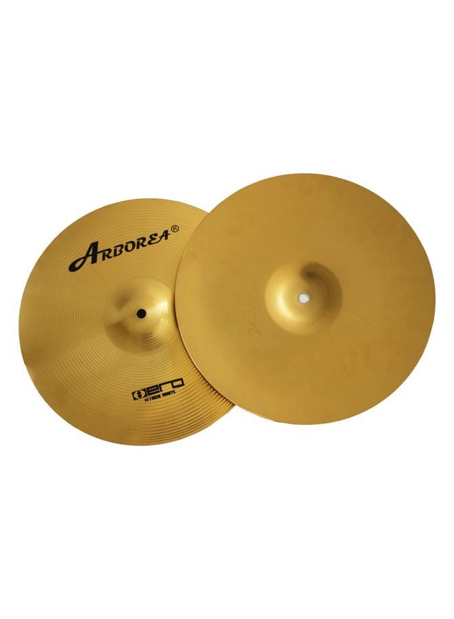 Arborea Cymbal Hi-Hats Cymbal Hero Brilliant Finish Bright Sound 14 Inch Drum High Hats Cymbal For Practice (14"Hi-Hats) - Image 2