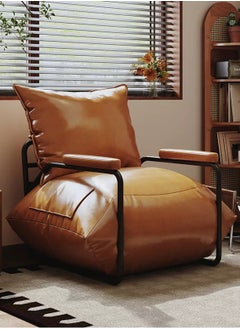 Merry Moments Sofa Armchair Lounge Chair Sofa Chair Upholstered Armchair Lounge Chair Beauty Salon Sofa Makeup Chair for Bedroom Living Dining Retail Minimalist Orange Colour H75xW65xD73 cm  - Image 1