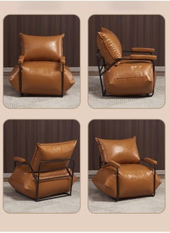 Merry Moments Sofa Armchair Lounge Chair Sofa Chair Upholstered Armchair Lounge Chair Beauty Salon Sofa Makeup Chair for Bedroom Living Dining Retail Minimalist Orange Colour H75xW65xD73 cm  - Image 2