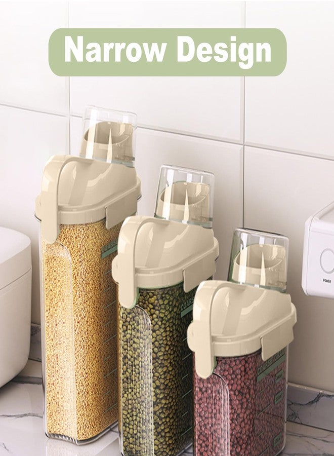LANGMINGDE 1 Piece Cereal Containers Storage, 2.5L/85oz Rice Airtight Storage Container, BPA Free Clear Plastic Cereal Dry Food Flour Bin, Dog Cat Food Dispenser with Measuring Cup, for Kitchen Pantry - Image 2