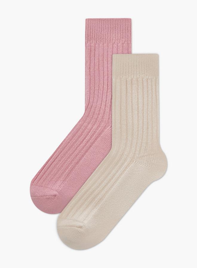 Lee Cooper Pack of 2 Crew Length Non Terry Socks - Image 1