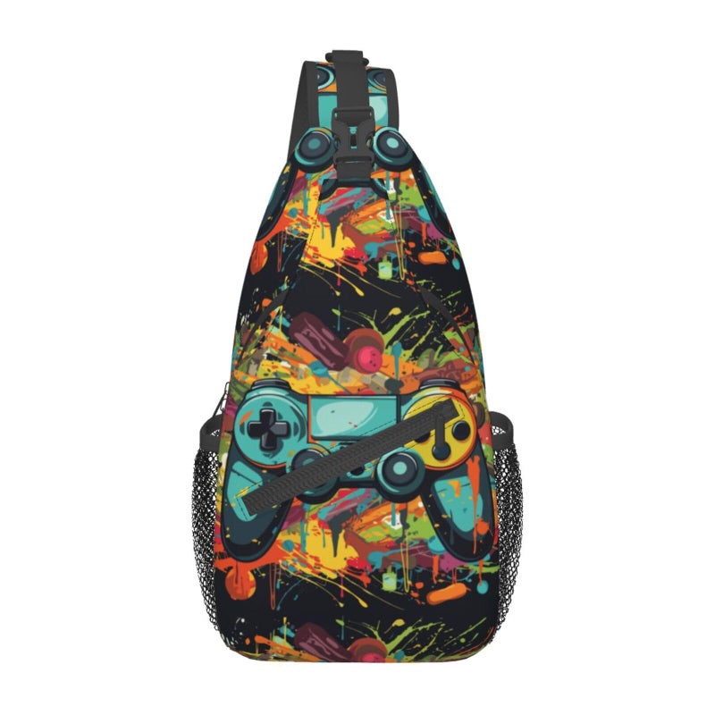Betyiwling Game Sling Backpack Unisex Crossbody Chest Bag Shoulder Chest Bag For Women Men Hiking Travel - Image 1