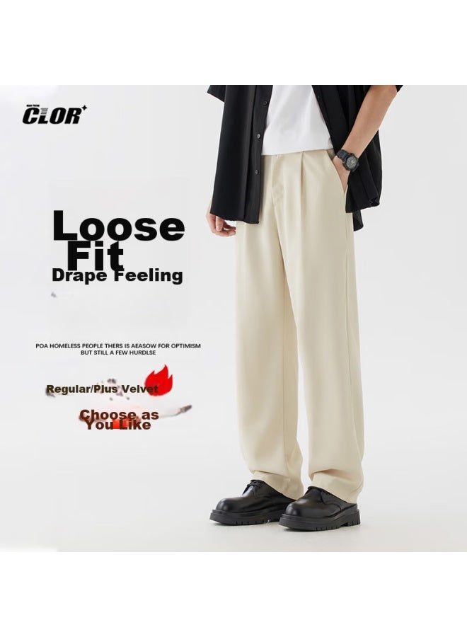 Clor Casual Pants For Men, Spring And Summer Loose Straight-leg Trousers, Trendy Breathable Sports Dress Pants, Cl15 Khaki XL - Image 1