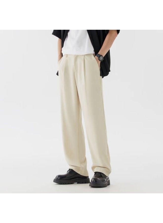 Clor Casual Pants For Men, Spring And Summer Loose Straight-leg Trousers, Trendy Breathable Sports Dress Pants, Cl15 Khaki XL - Image 2