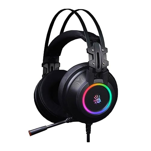 Bloody G528C Wired RGB Gaming Headset, 7.1 Virtual Surround Sound, Noise Cancelling Microphone with Braided USB Cable, On-Ear Volume Control for FPS MMO Games - Image 1