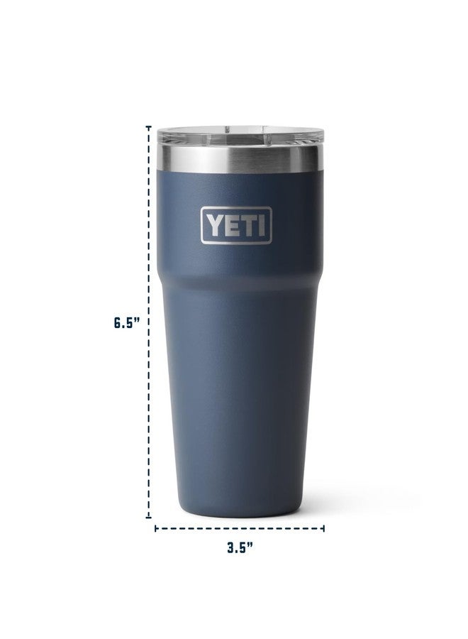 يتي كوب YETI Rambler المعزول بتفريغ الهواء، مصنوع من الفولاذ المقاوم للصدأ، قابل للتكديس مع غطاء مغناطيسي، لون أنثراسيت، سعة 20 أونصة - Image 3