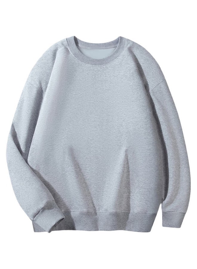 GENIOLAMODE Senma Group Men'S Sweatshirt Style Solid Color Casual Round Neck Pullover, Loose Comfortable Versatile Long-Sleeve Top - Image 3