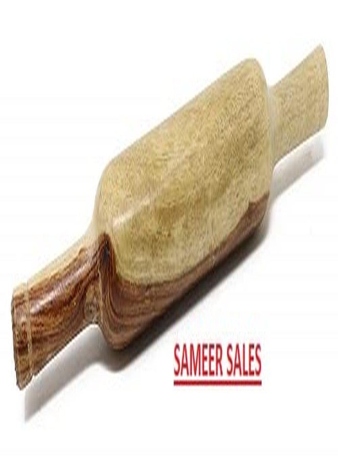 SAMEER SALES Wooden Chakla Belan for Kitchen Rolling Pin and Board Roti Chapati Maker Roti Roller Wooden Chakla Belan Combo Set - 22 cm (Wooden Chakla 9 Inch, Brown) - Image 3
