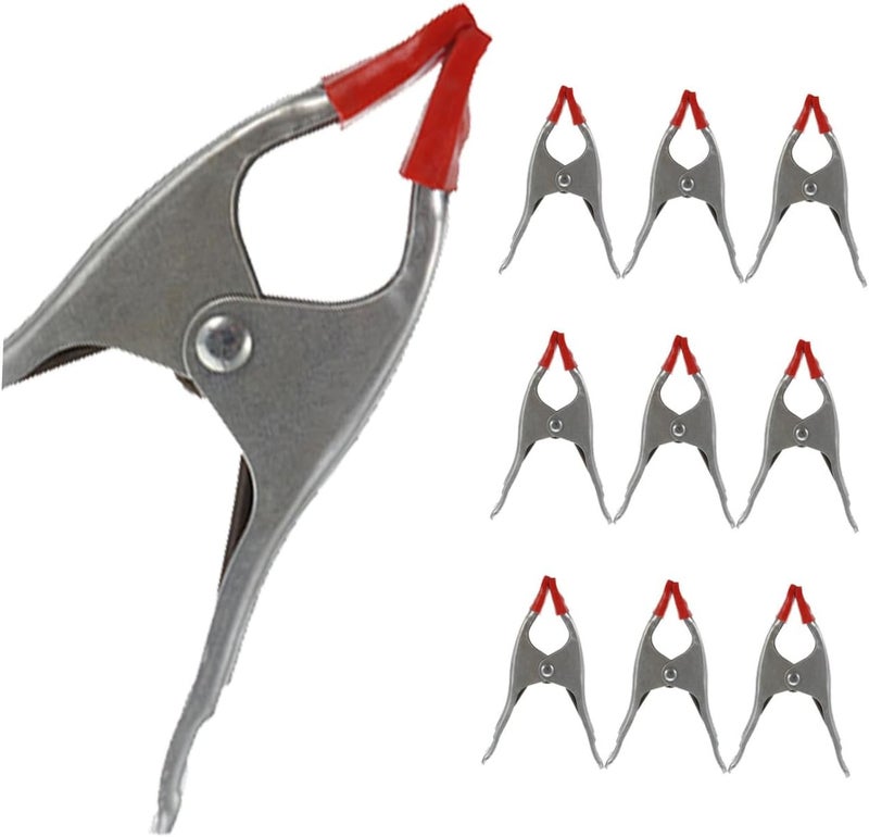 10pcs Heavy-duty A-shaped Spring Clamps, Thickened Iron Woodworking Clips, Quick-release Carpentry Clamps for Wood and Stone Fixing, 6-inch Workholding Tools for Workshop Use - Image 1