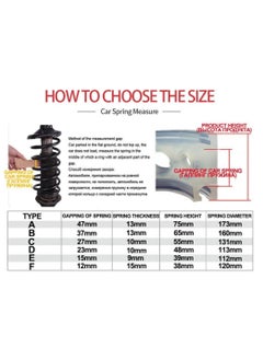 RATSAW 2Pcs Universal Car Shock Absorber Spring Bumper Power Auto Buffers A B C D E F Type Spring Bumpers Rubber B Type  - Image 4
