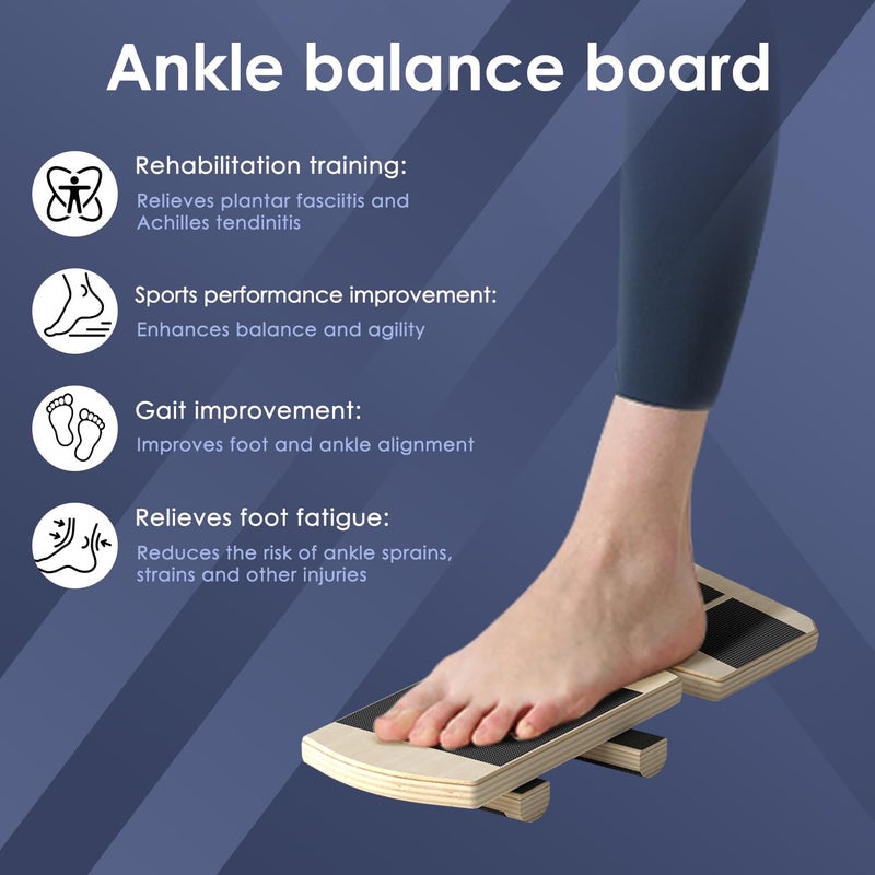 Dacimora Ankle Balance Board & Ankle Strengthener - Non-Slip Axis Board Wobble Board for Physical Therapy, Fast Injury Recovery & Core Strength, 300lbs Capacity - Ideal Balance Trainer for Athletes, Seniors, Home & Gym Use - Image 4