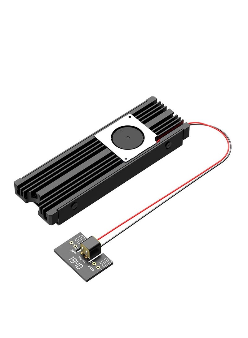 SOLARAE مشتت حرارة M.2 لوحدة تخزين NVME 2280 - يدعم تبريد وحدات تخزين M.2 ذات الوجه الواحد/الوجهين مع وسادات سيليكون حرارية. مبرد للكمبيوتر، PC، لجهاز PS5. مثالي لتثبيت وحدات تخزين PCIe NVME أو NGFF SATA M.2. - Image 1