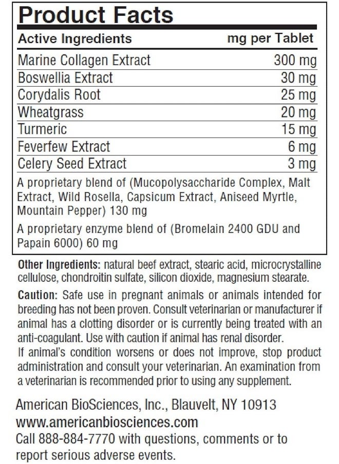 DGP 3-Pack, All-Natural Joint Supplement for Dogs - Joint Support with Turmeric, Boswellia Extract & More - Quick Effect for Immediate Mobility Support - 180 Chewable Pet Tablets